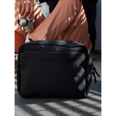 Organizer compatto personalizzabile Quadra in poliestere riciclato idrorepellente