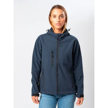 Giacca softshell personalizzabile Black Spider con cappuccio regolabile impermeabile