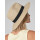 Straw Fedora artigianale unisex con fascia in grosgrain removibile