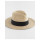Straw Fedora artigianale unisex con fascia in grosgrain removibile