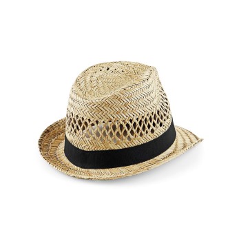 Cappelli uomo paglia naturale personalizzati con logo - Straw Summer Trilby