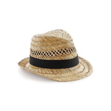 Cappelli uomo personalizzati con logo - Straw Summer Trilby