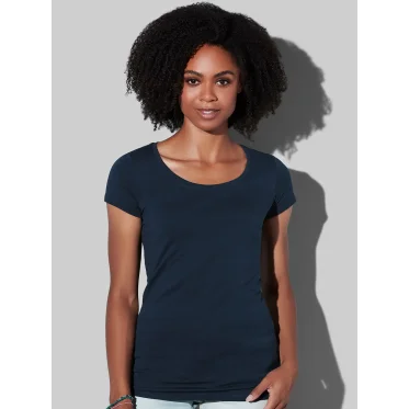 T-shirt personalizzabile Stedman in cotone ring-spun ed elastan grigia