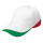 Cappellino 5 pannelli personalizzabile con frontalino rinforzato e visiera rigida