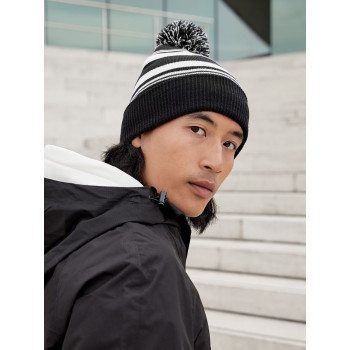 Striped Fan Beanie