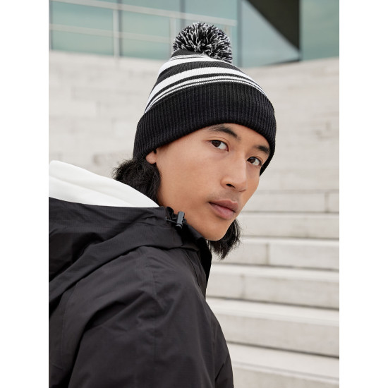 Striped Fan Beanie