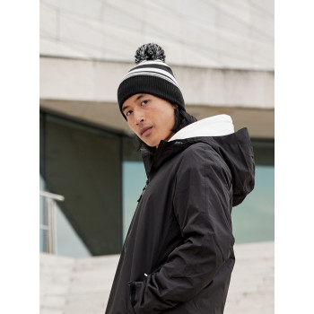 Striped Fan Beanie