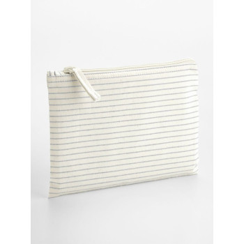 beauty case personalizzati​ - Striped Organic Cotton Accessory Pouch