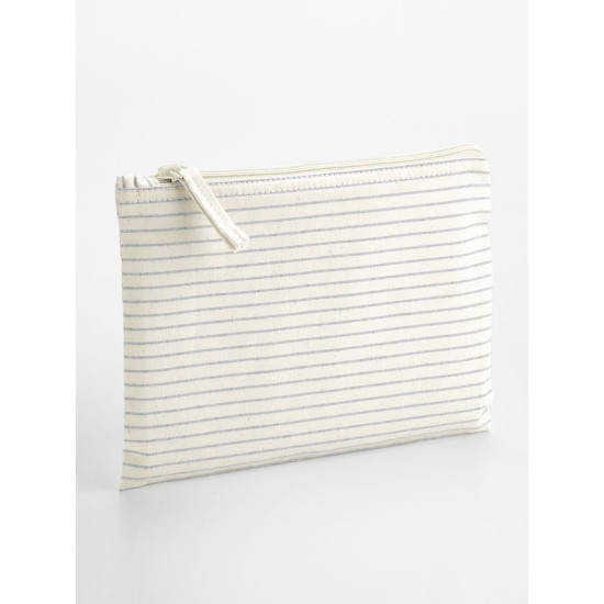 Striped Organic Cotton Accessory Pouch