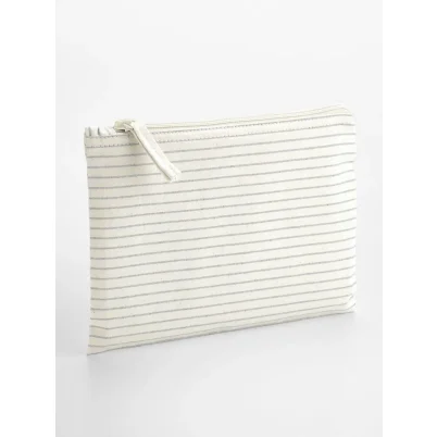Striped Organic Cotton Accessory Pouch