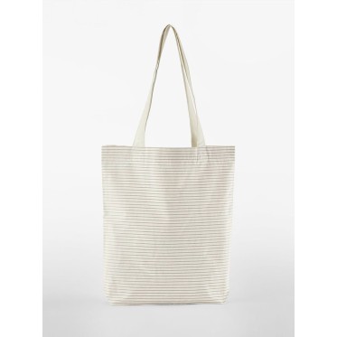Shopper in cotone personalizzata con logo - Striped Organic Cotton Tote