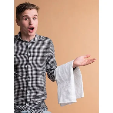 Strofinaccio da cucina personalizzabile Bear Dream in cotone waffle 50x70 cm