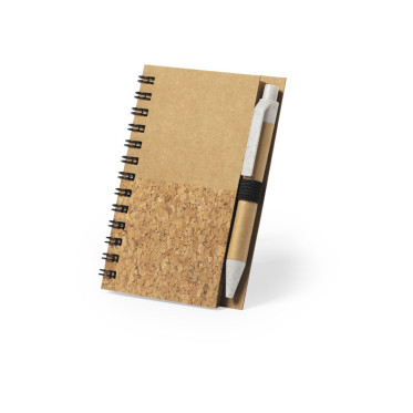 Quaderno e penna personalizzabili set eco-sostenibile con copertine in sughero