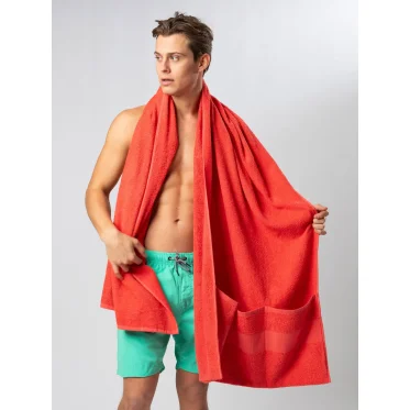 Sun Chair Towel personalizzabile Bear Dream in cotone terry con tasche