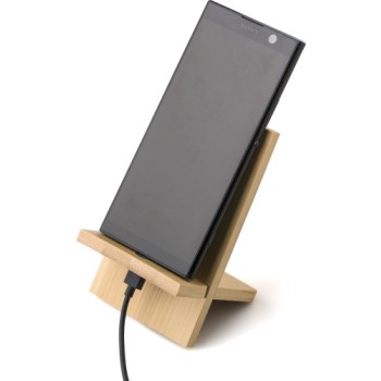 Gadget ecologico ecosostenibile personalizzato - regalo aziendale - Supporto per smartphone, in bambù Margarita