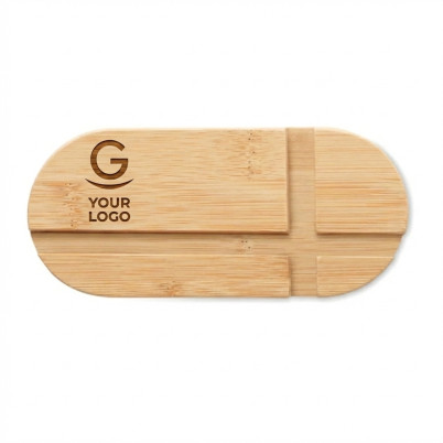 Supporto tablet personalizzabile bamboo naturale design compatto stabile