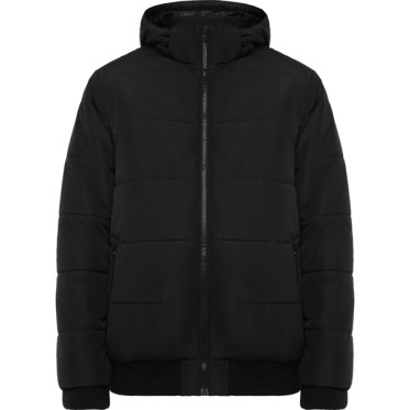 Giubbotto imbottito personalizzabile con cappuccio rimovibile e zip centrale