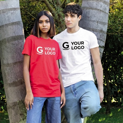 T-shirt manica corta personalizzabile 100% cotone girocollo rinforzato