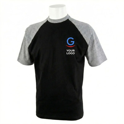 T-shirt personalizzabile bicolore con cuciture doppie