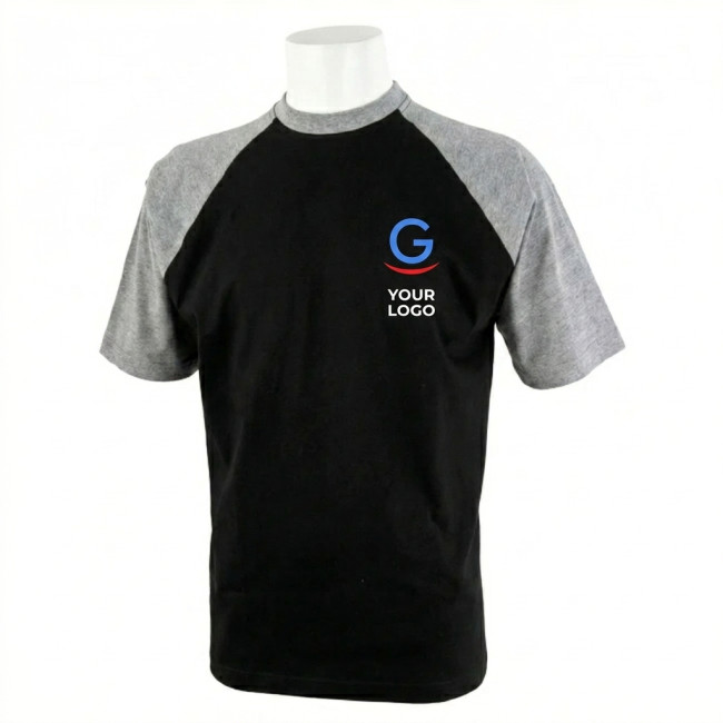 T-shirt personalizzabile bicolore con cuciture doppie