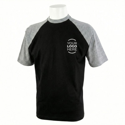 T-shirt personalizzabile bicolore con cuciture doppie