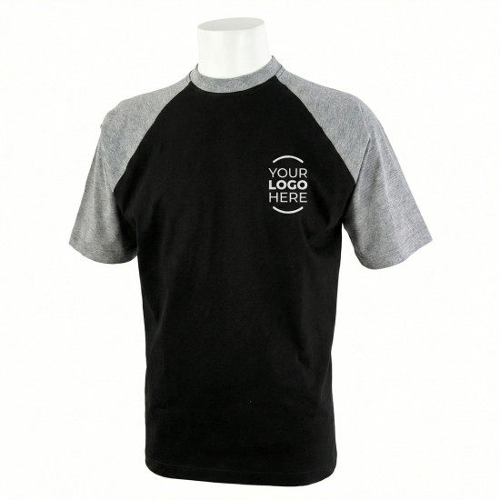 T-shirt personalizzabile bicolore con cuciture doppie