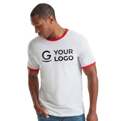 T-shirt personalizzabile Fruit of the Loom bianco/contrasto