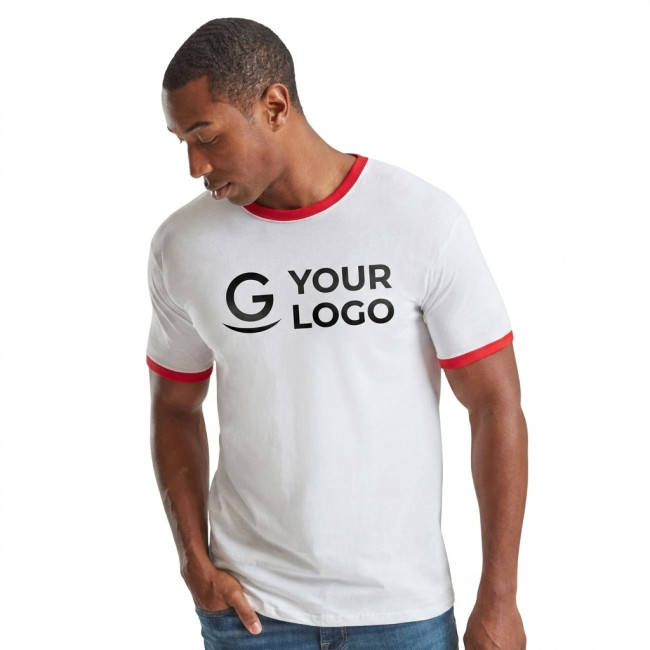 T-shirt personalizzabile Fruit of the Loom bianco/contrasto