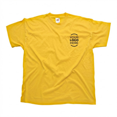 T-shirt personalizzabile gialla girocollo manica corta taglia XXL