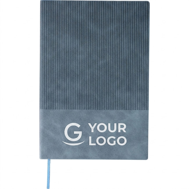 Taccuini personalizzati con logo - Taccuino A5 in PU riciclato con copertina effetto velluto