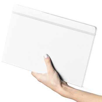 Taccuino formato +/- A4 certificato FSC® in PU riciclato Azure