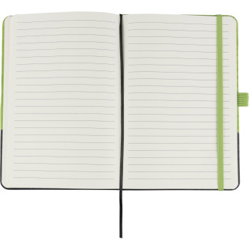 gadget ecologici con logo - Taccuino formato +/- A5 a righe in poliestere rPET Yuna