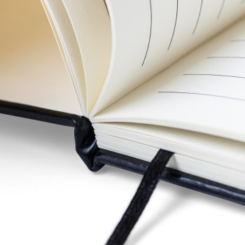 gadget ecologici con logo - Taccuino formato +/- A5 a righe in poliestere rPET Yuna