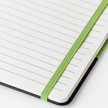 gadget ecologici con logo - Taccuino formato +/- A5 a righe in poliestere rPET Yuna