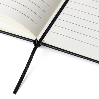 gadget ecologici con logo - Taccuino formato +/- A5 a righe in poliestere rPET Yuna
