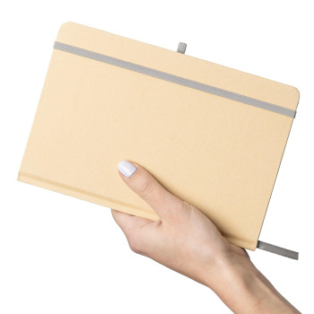 Taccuini personalizzati con logo - Taccuino formato +/- A5 in carta kraft Haze