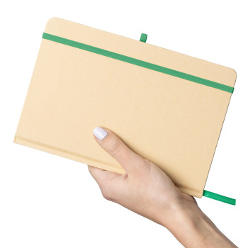 Taccuini personalizzati con logo - Taccuino formato +/- A5 in carta kraft Haze
