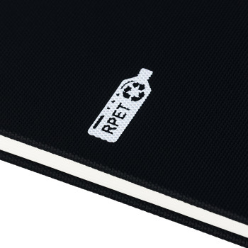 gadget ecologici con logo - Taccuino formato +/- A5 in poliestere 600 D rPET Elena