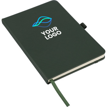 gadget ecologici con logo - Taccuino formato +/- A5 in poliestere 600 D rPET Elena