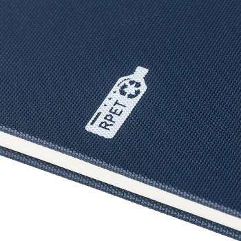 gadget ecologici con logo - Taccuino formato +/- A5 in poliestere 600 D rPET Elena