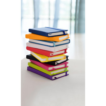 Taccuini personalizzati con logo - Taccuino formato +/- A6 a righe in PU Dita