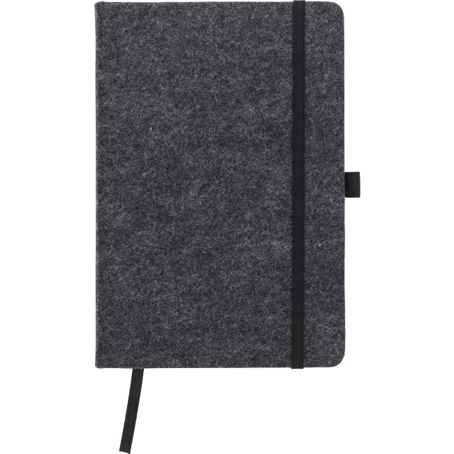 Borse personalizzate con logo - Taccuino Harper | Feltro riciclato | A5 | A righe