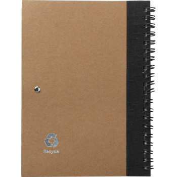 Block notes ecologici personalizzati con logo - Taccuino in carta riciclata, con penna a sfera Stella