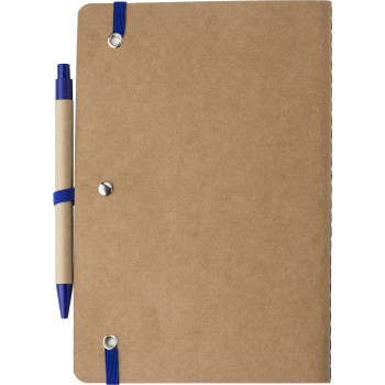 Taccuini personalizzati con logo - Taccuino in cartone riciclato formato +/- A5 con penna Theodore Original