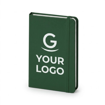 Taccuini personalizzati con logo - Taccuino personalizzabile con 160 pagine a righe e chiusura elastica