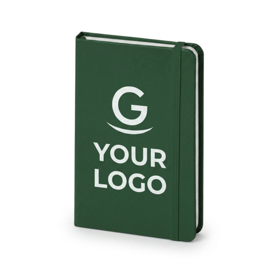 Taccuino personalizzabile con 160 pagine a righe e chiusura elastica