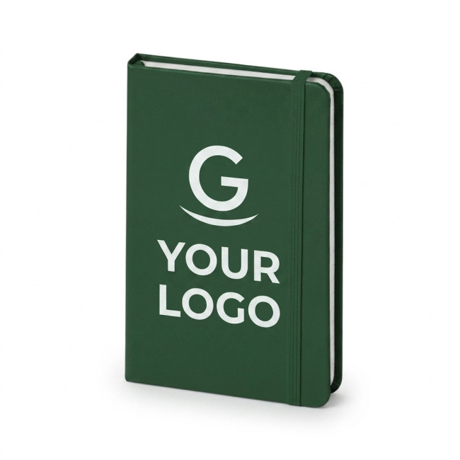 Taccuini personalizzati con logo - Taccuino personalizzabile con 160 pagine a righe e chiusura elastica