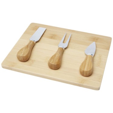 Gadget per cucina e casa regalo aziendale per la casa - Tagliere e accessori per formaggio Ement in bambù