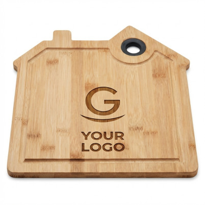 Tagliere personalizzabile in bamboo con scanalatura e foro per appendere