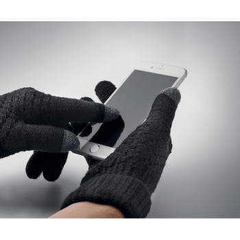 Gadget per smartphone personalizzato con logo - TAKAI - Guanti tattili in Rpet
